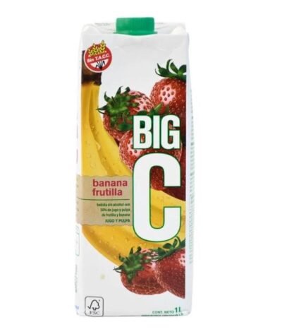 BIG C Jugo 1lt Frutilla y banana