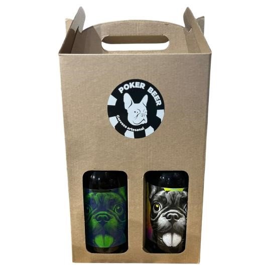 CAJA CON 2 BOTELLAS DE CERVEZA 500ML