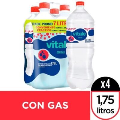 Pack Agua VITALE con Gas 1.75 L x 4
